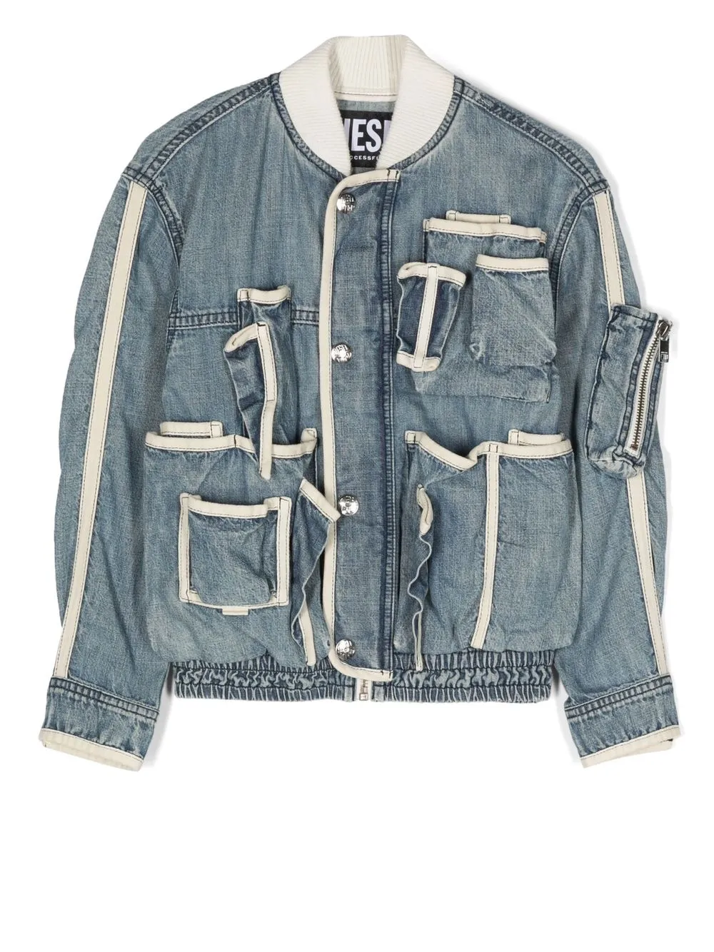 Diesel Kids Schut Multi-pocket Denim Jacket - Farfetch