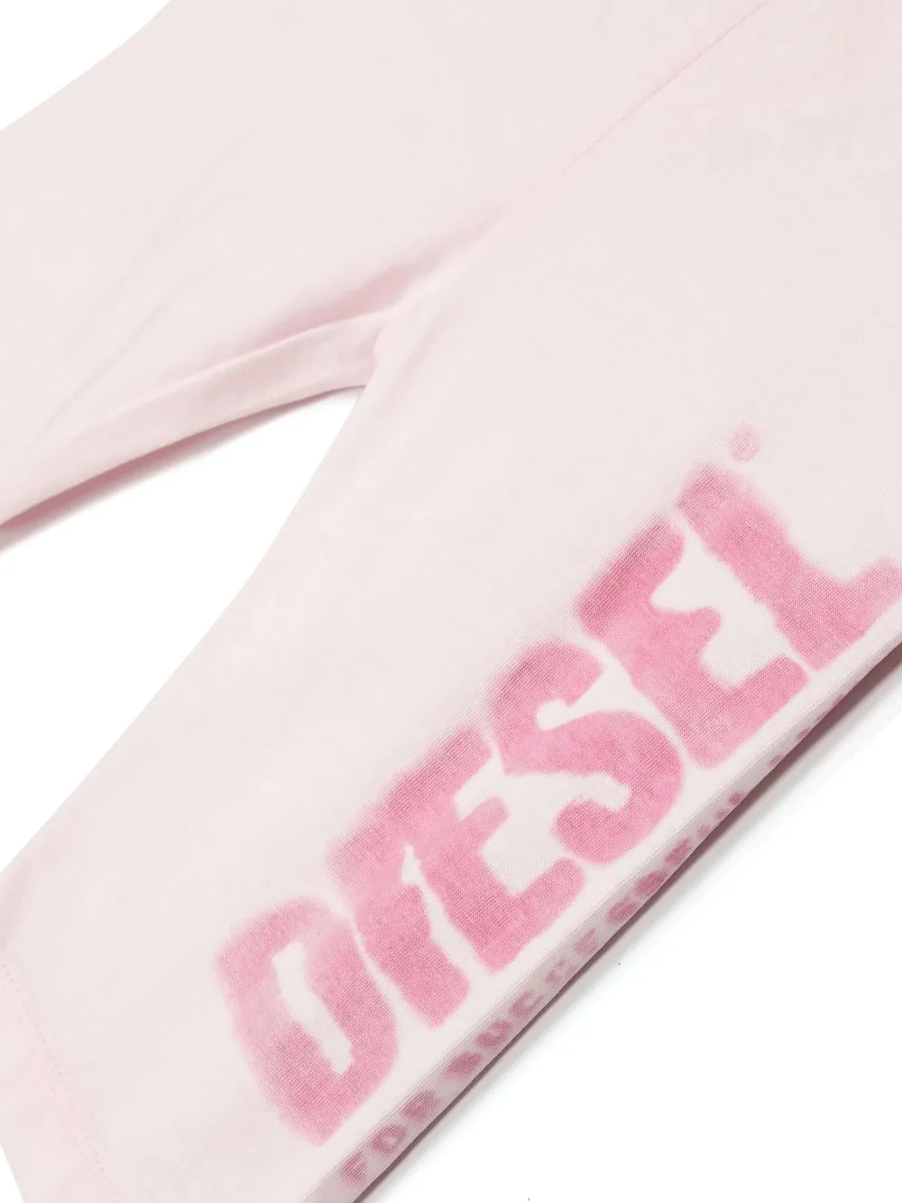 Diesel Pycil Shorts Pastel Pink Cycling Shorts With Faded Effect Logo In Pink