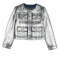 Diesel Kids Evelop metallic denim jacket - Silver