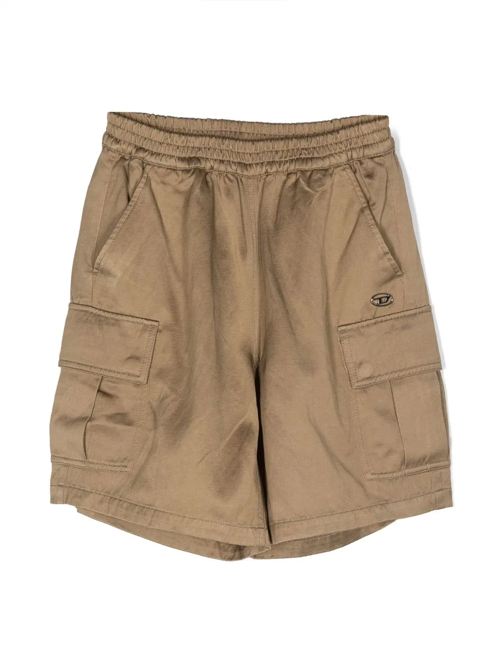 

Diesel Kids high-waisted cargo shorts - Brown