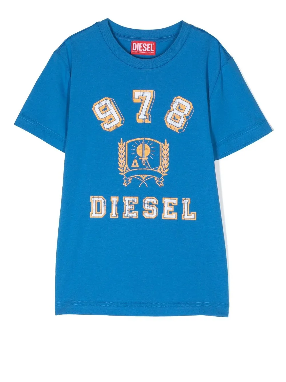 

Diesel Kids logo-print cotton T-shirt - Blue