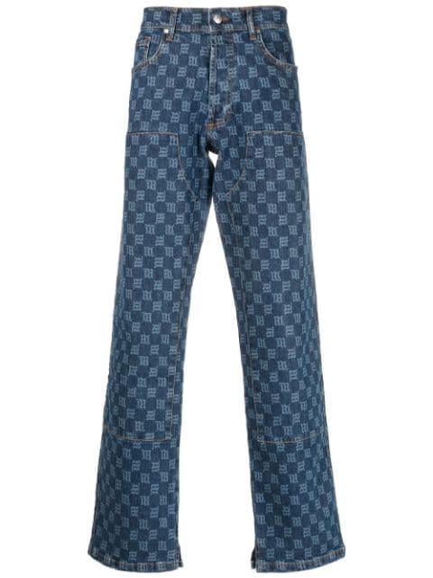 MISBHV monogram-print carpenter jeans