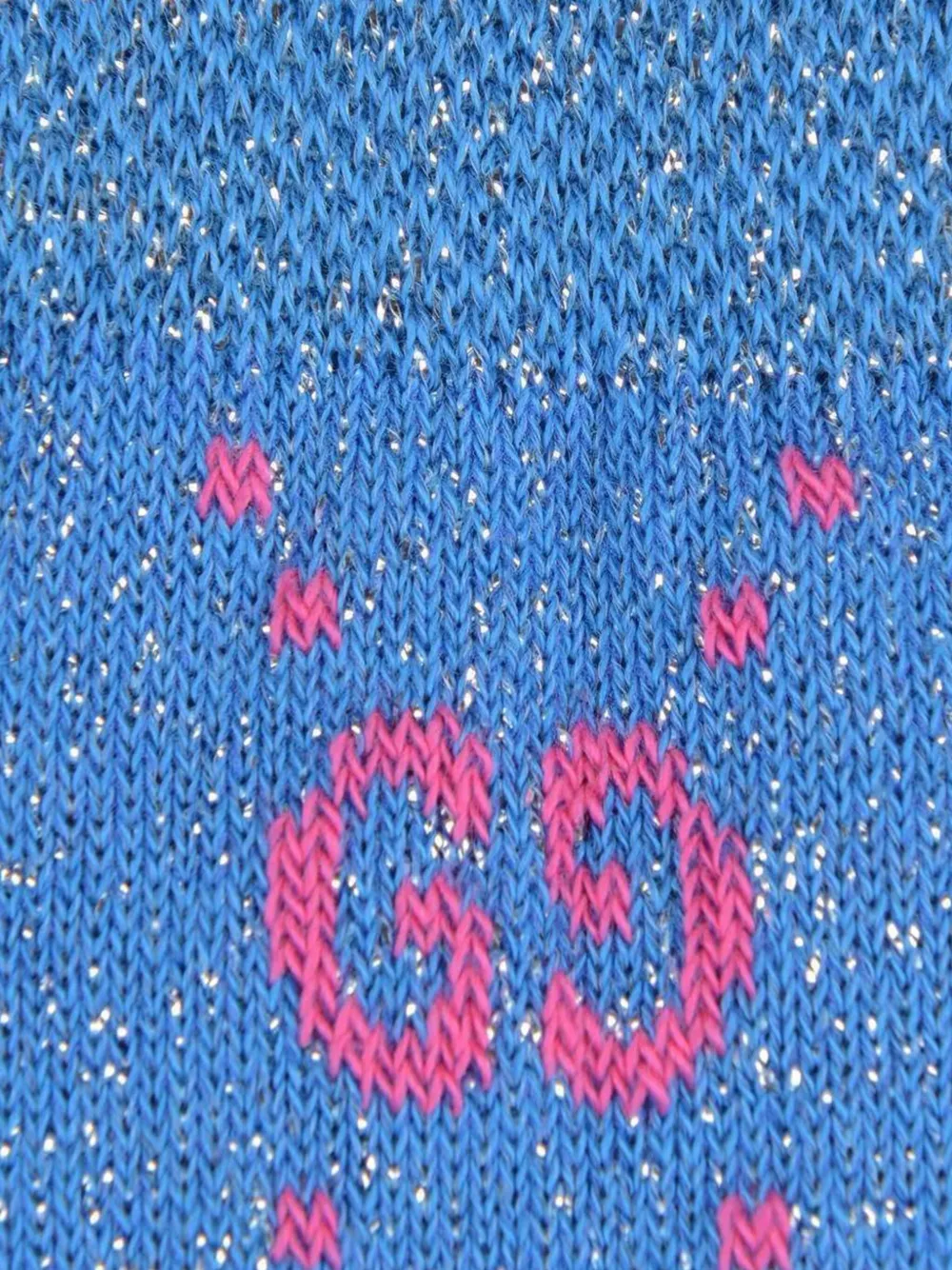  Gucci Kids Socken Mit Gg Muster   Blau 