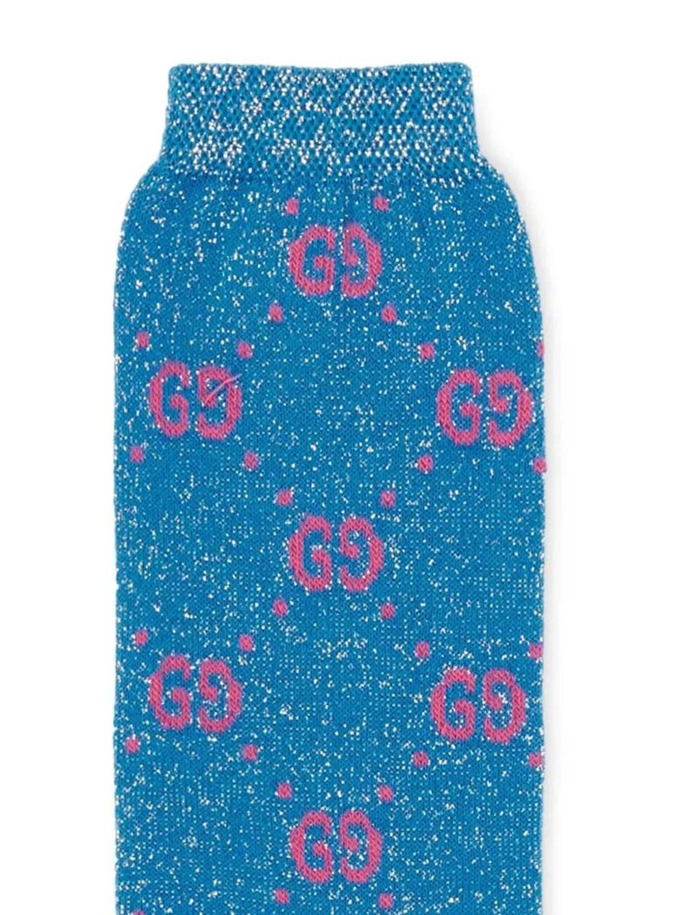  Gucci Kids Socken Mit Gg Muster   Blau 