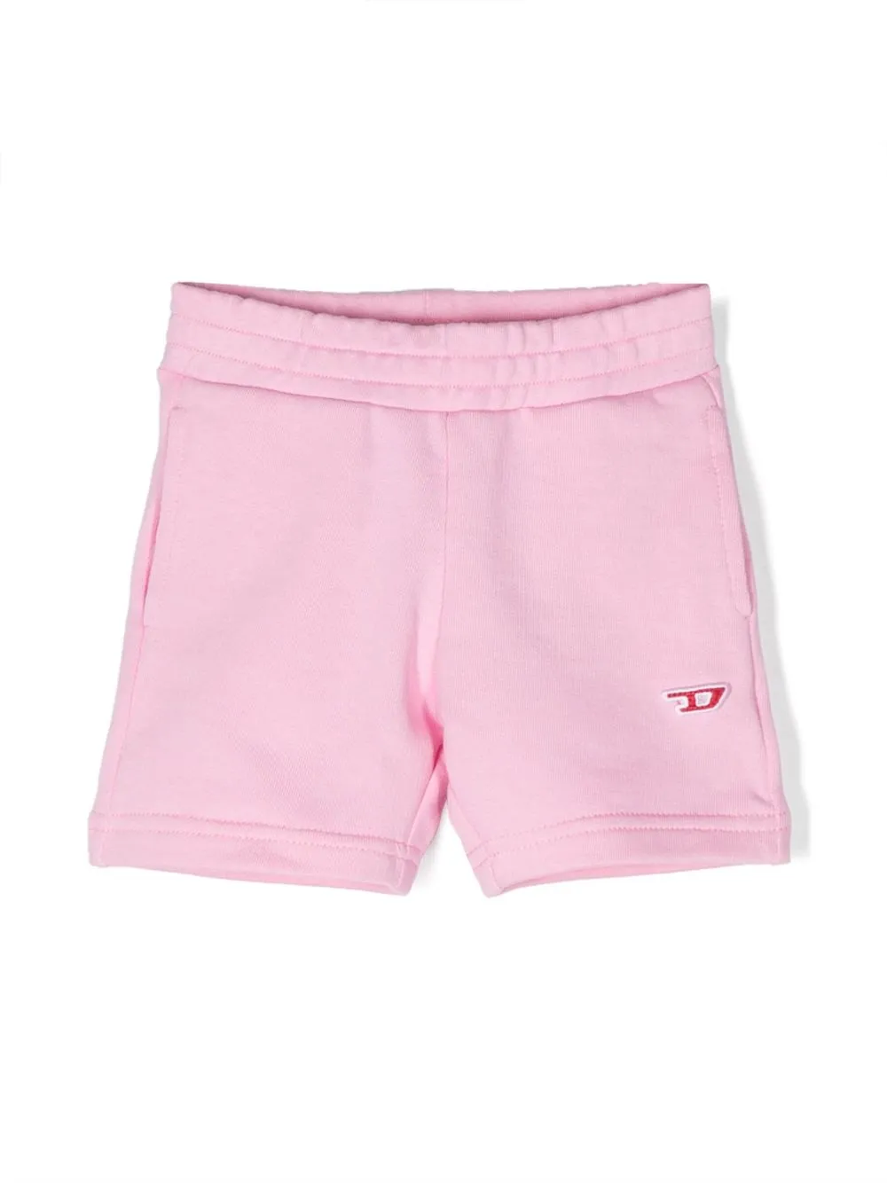 

Diesel Kids logo-patch cotton shorts - Pink