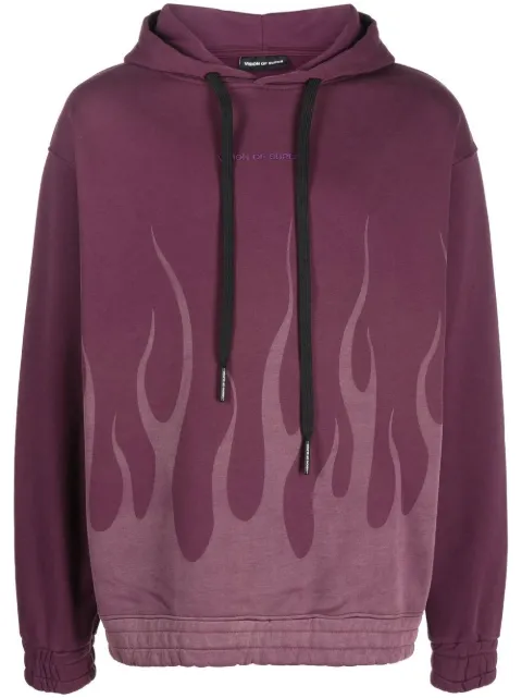 Vision Of Super hoodie con llamas estampadas