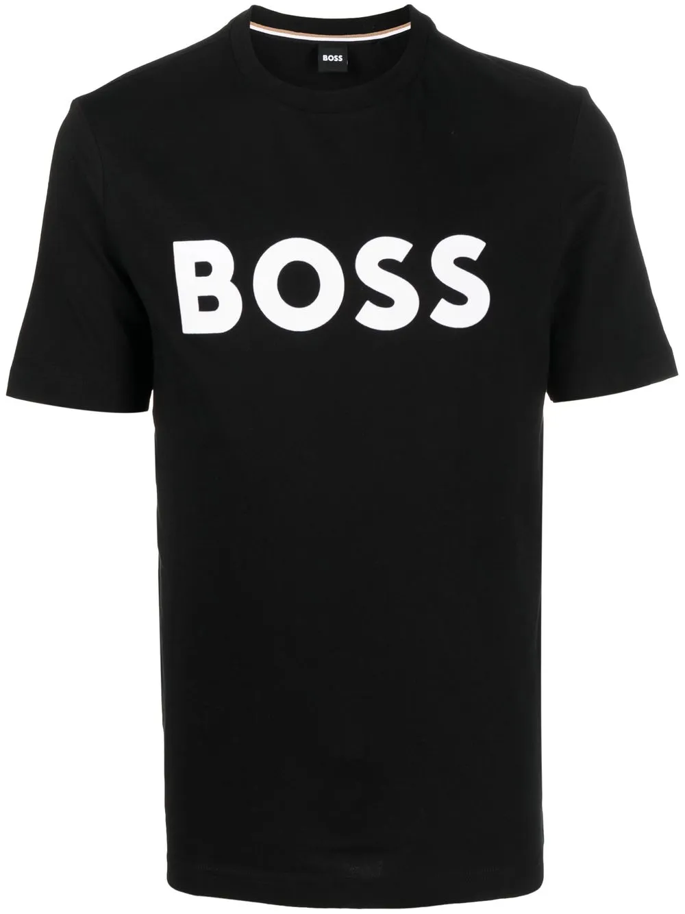 

BOSS logo-print crew neck T-shirt - Black