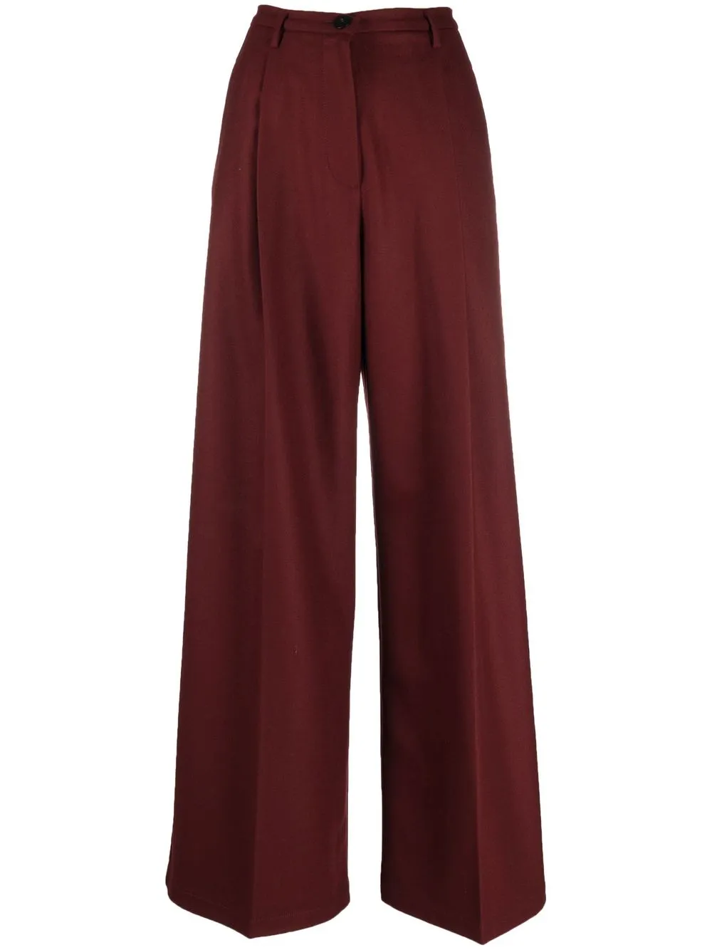 

Forte Forte pleat-detail wide-leg trousers - Red