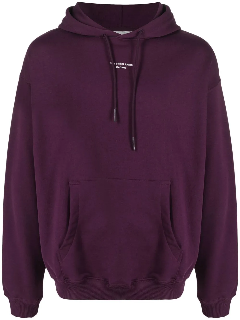 

Drôle De Monsieur motif print cotton hoodie - Purple