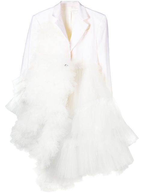 Act N°1 tulle-ruffle blazer