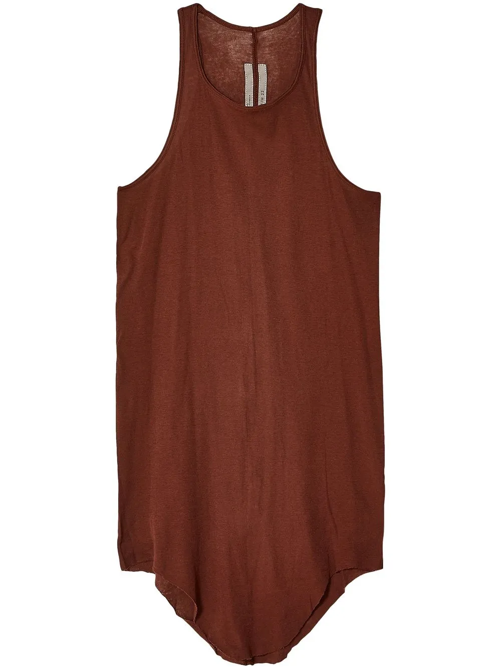 

Rick Owens cotton curved-hem tank top - Brown