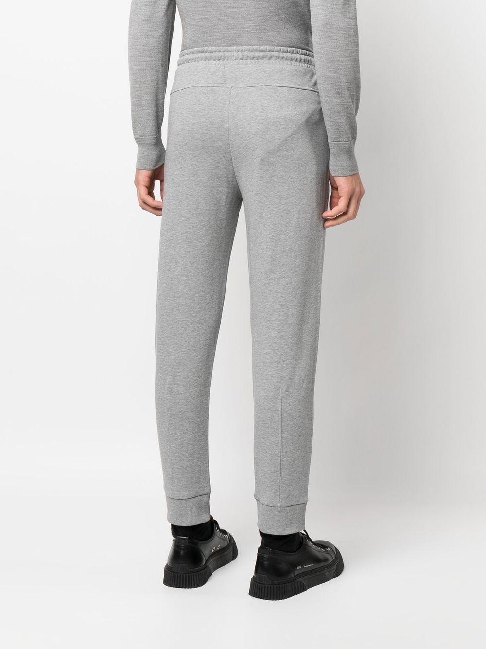 Shop Hugo Boss Embroidered-logo Track Pants In Grey