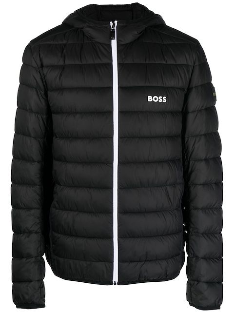BOSS logo-print padded puffer jacket