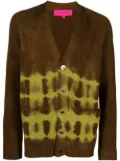The Elder Statesman tie-dye print cashmere cardigan - Brown