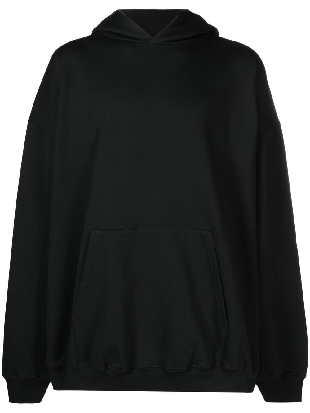 Balenciaga Logo-embroidered Oversized Hoodie In Black