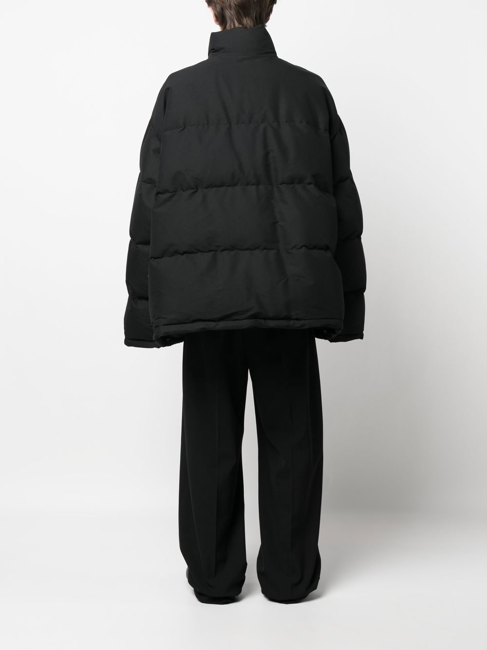 Shop Balenciaga Zip-up Padded Jacket In Schwarz