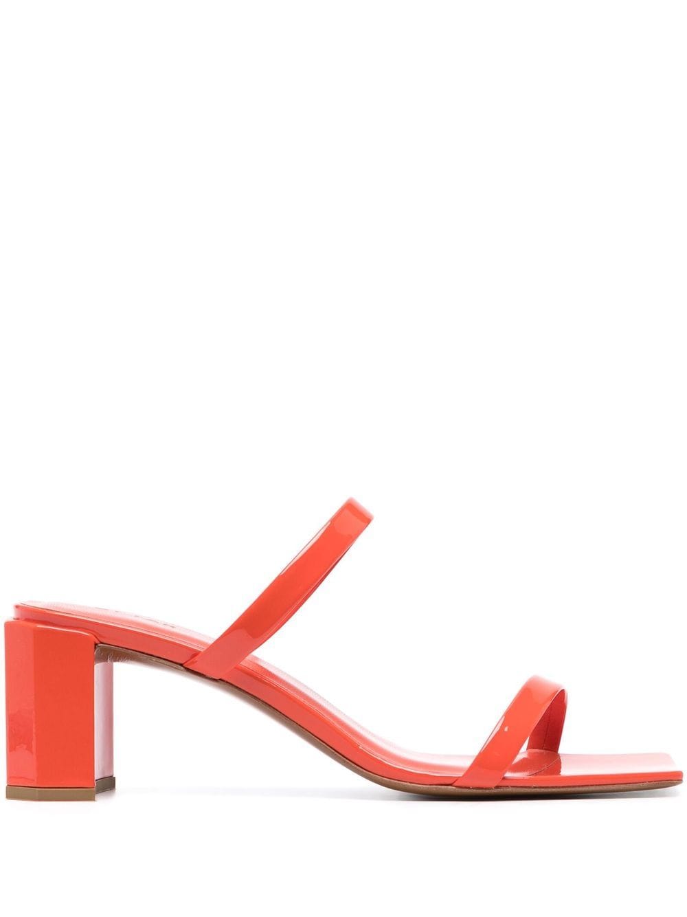 BY FAR Tanya Patent Leather Sandals Farfetch