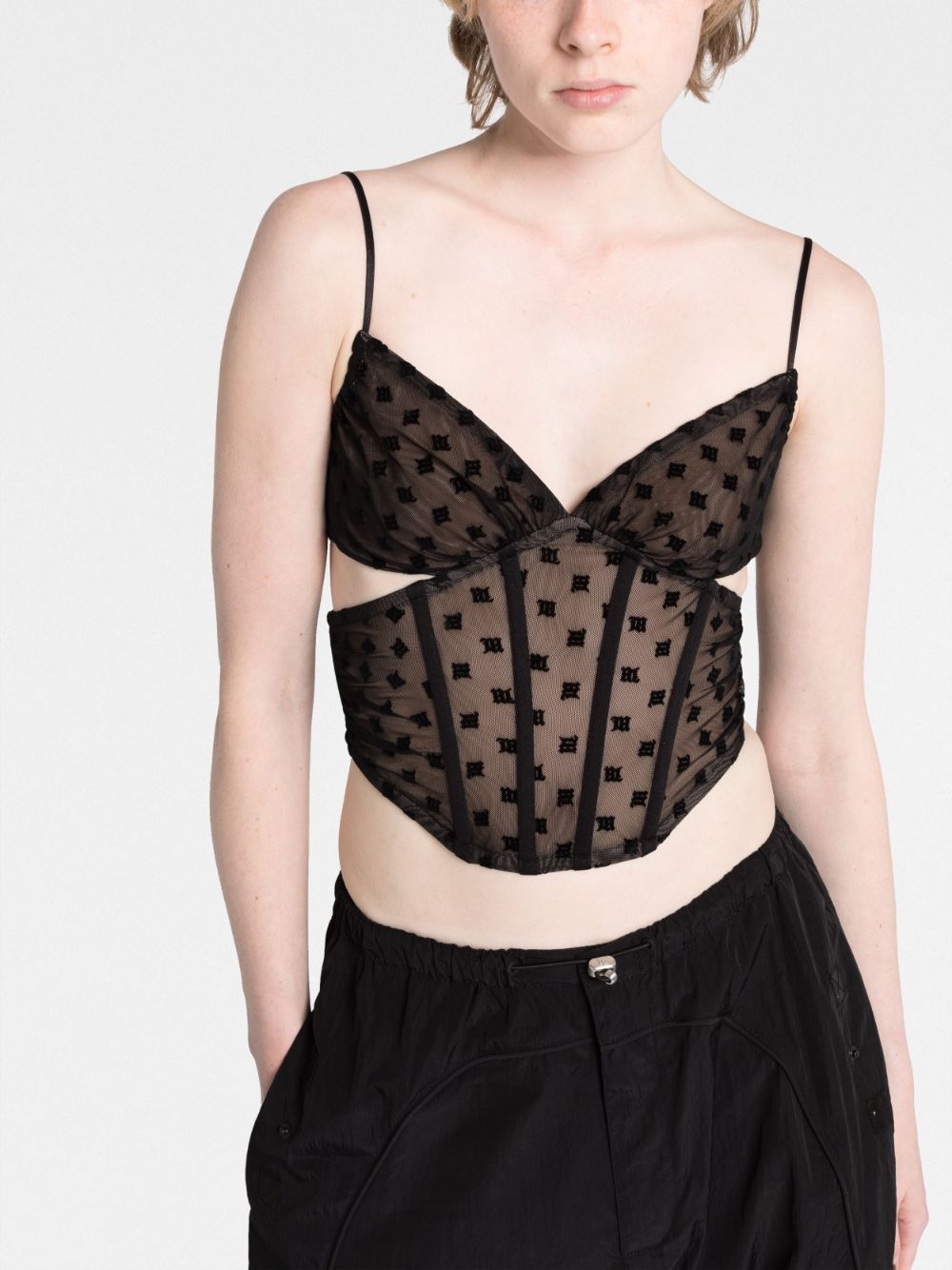 MISBHV Monogram semi-sheer Bodysuit - Farfetch