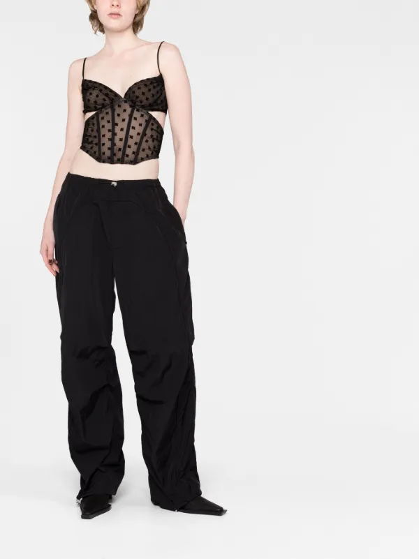 MISBHV メッシュ モノグラム コルセット トップ | ブラック | FARFETCH JP