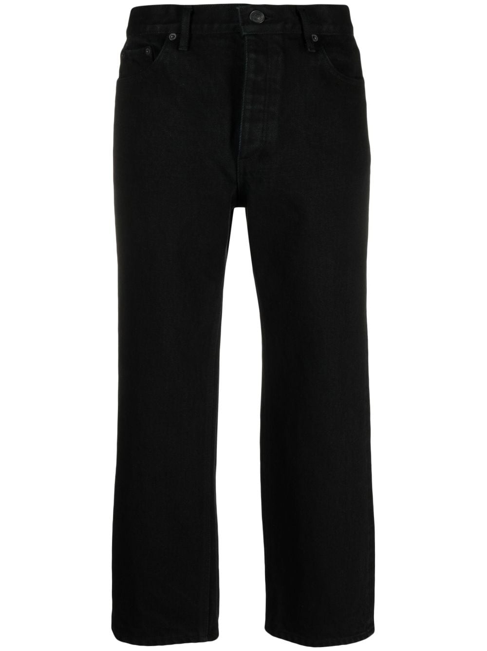 Balenciaga Cropped Straight-leg Jeans In Black