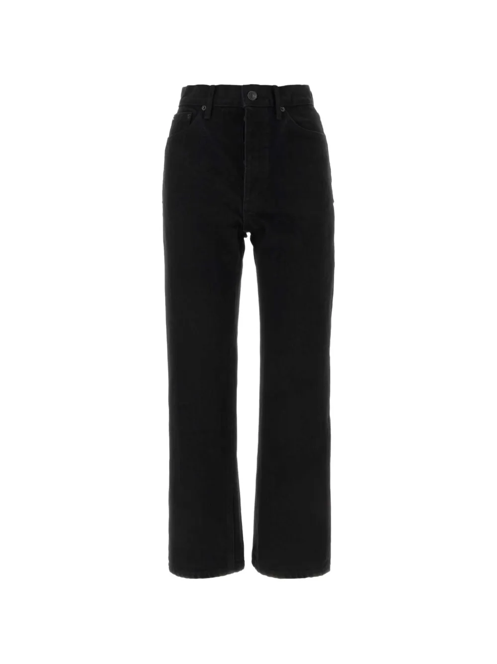 Balenciaga Gerade Cropped-Jeans - Schwarz