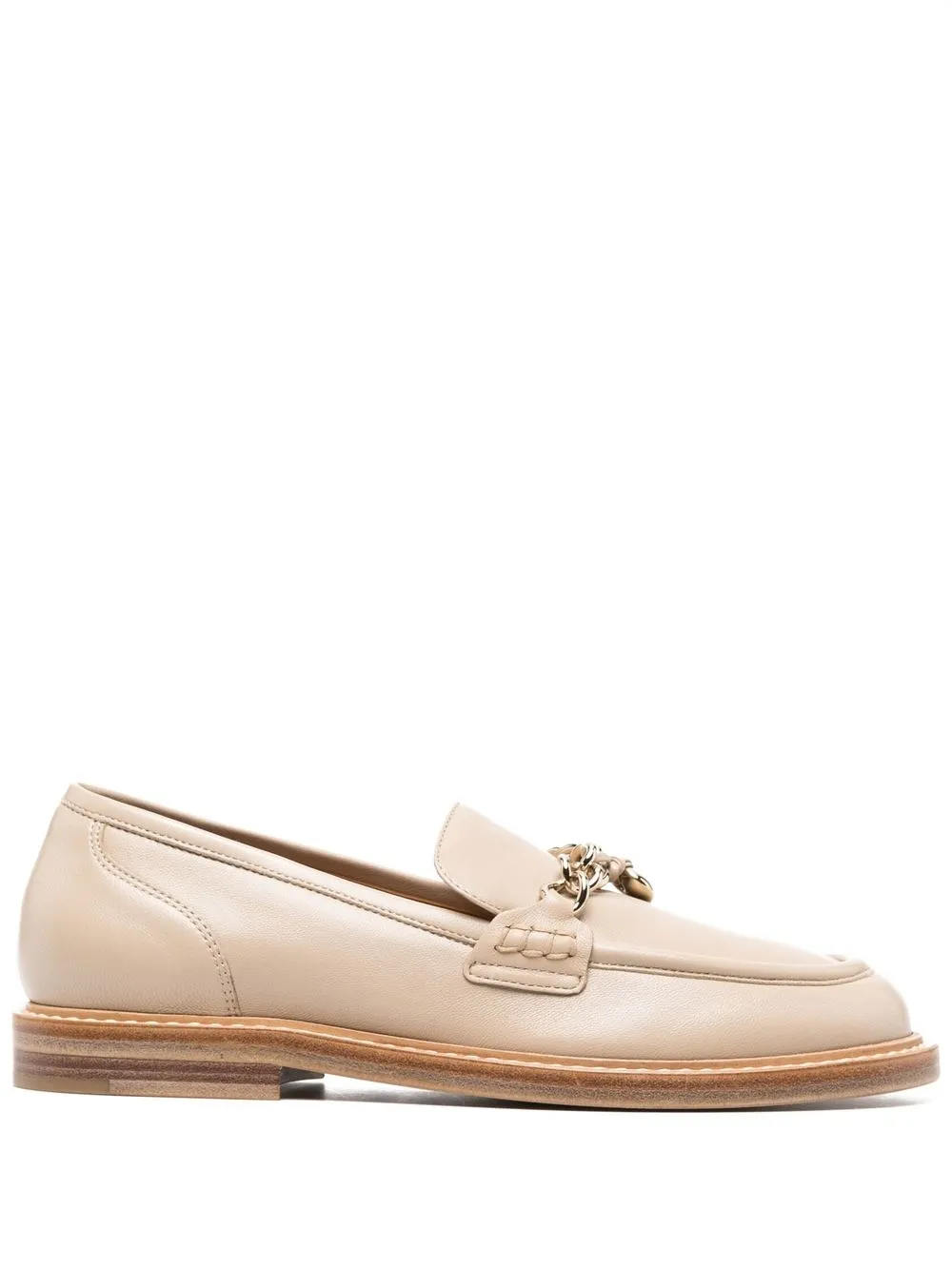 

Chloé 25mm Ninna chain-detail loafers - Neutrals