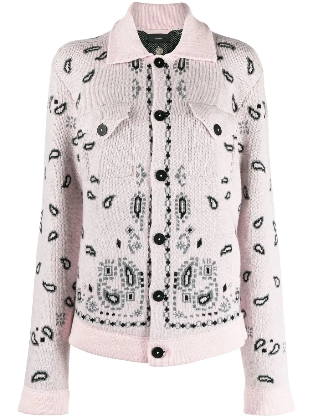 

Alanui paisley-print buttoned cardigan - Pink