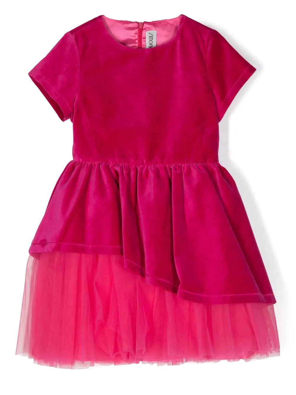 

Simonetta vestido de tul de terciopelo - Rosado