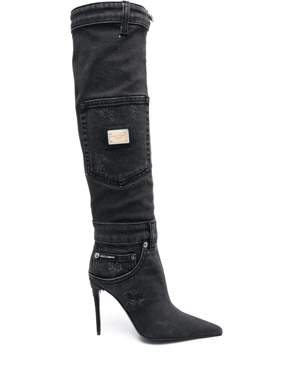 

Dolce & Gabbana botas de mezclilla con tacón stiletto - Negro