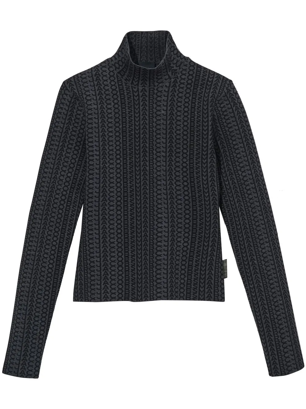 

Marc Jacobs monogram-pattern mock neck top - Black