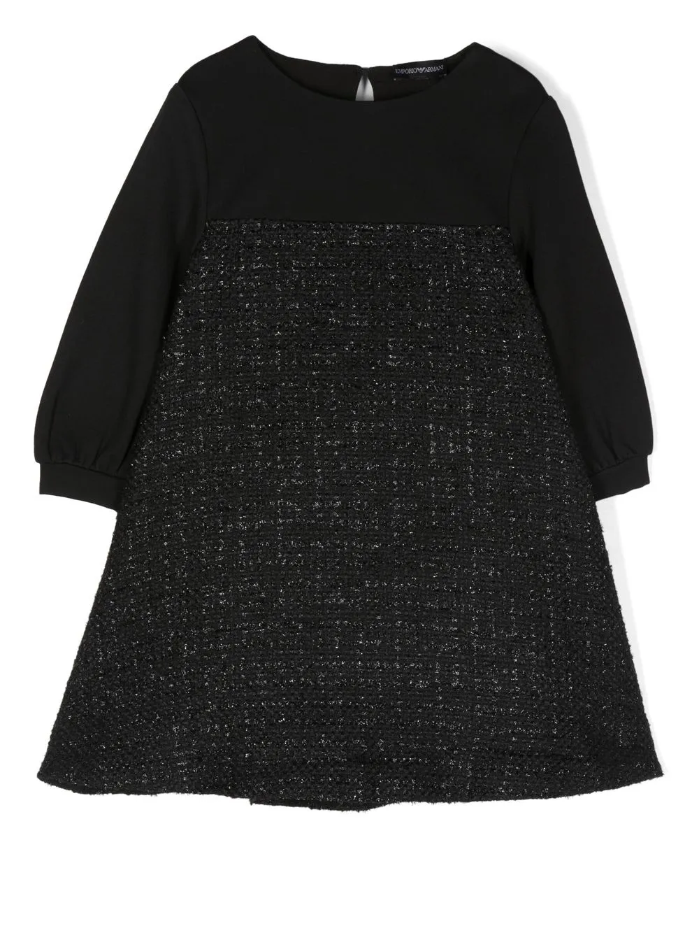 

Emporio Armani Kids vestido con panel en contraste - Negro