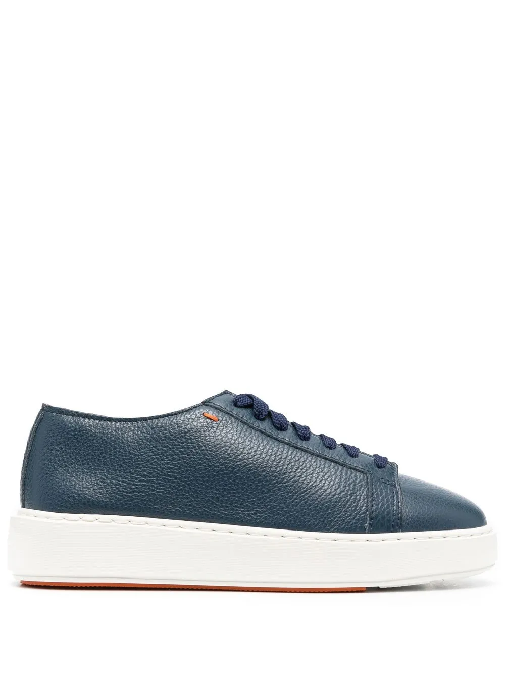 

Santoni lace-up leather platform sneakers - Blue