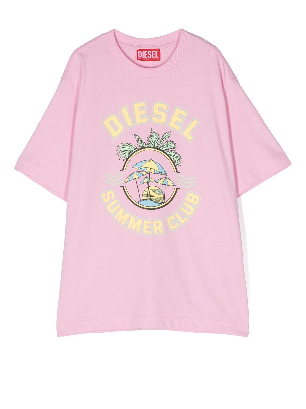 

Diesel Kids Summer Club cotton T-shirt - Pink