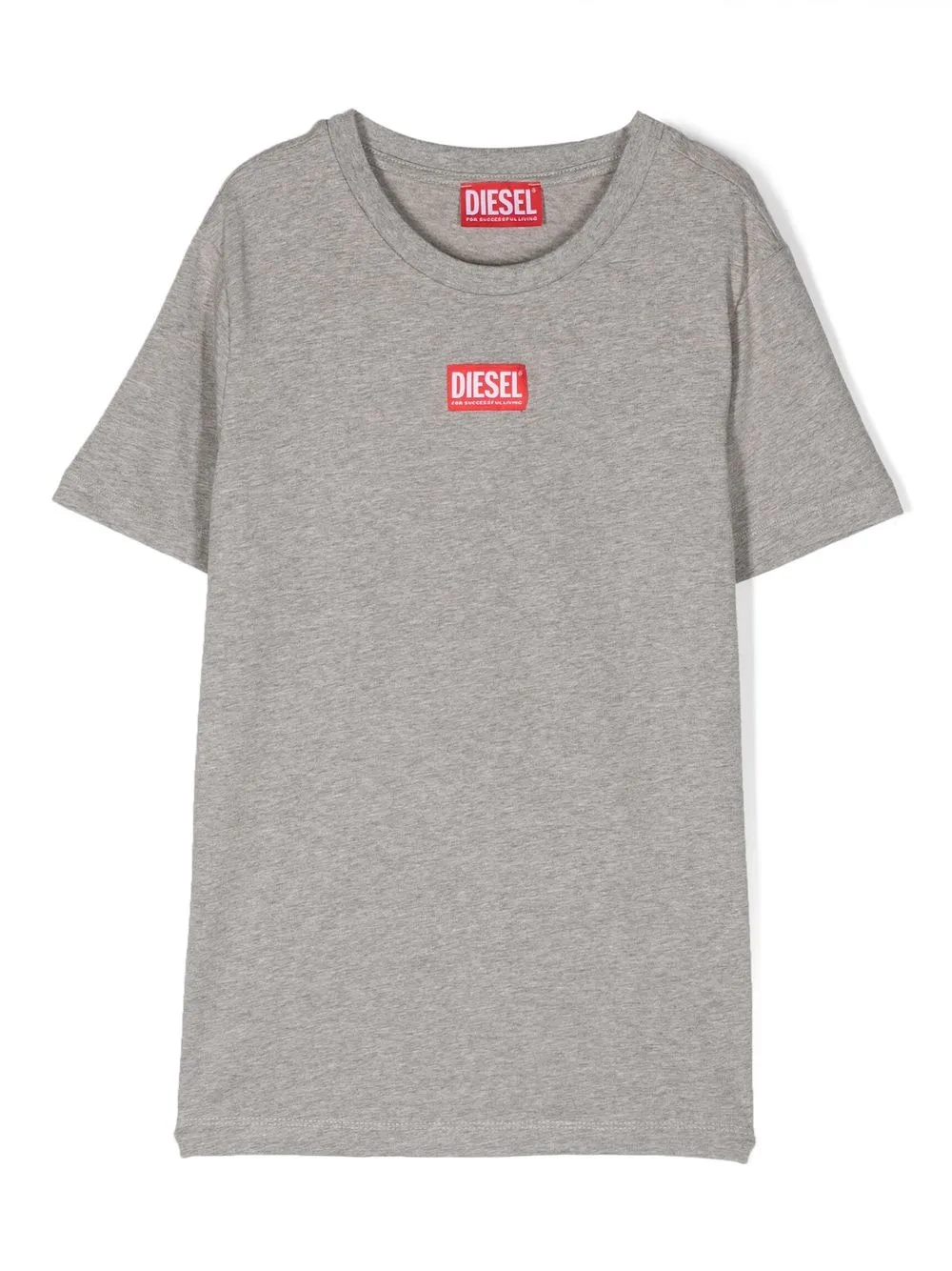 Diesel Kids' Logo Patch T-shirt In Grey