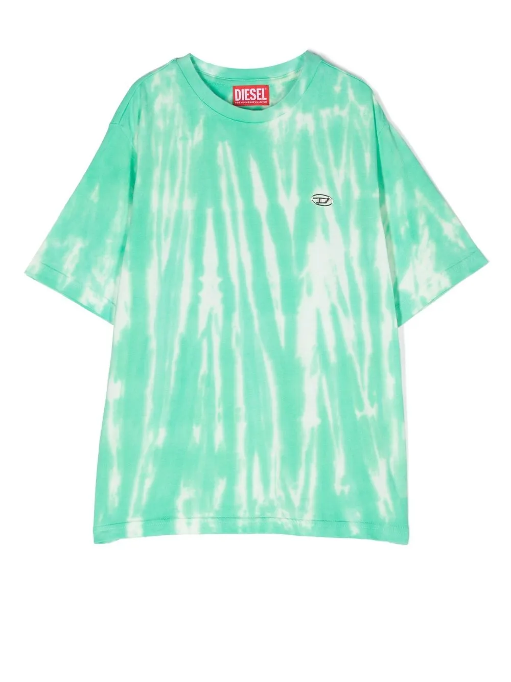 

Diesel Kids playera Tuggy con estampado tie-dye - Verde