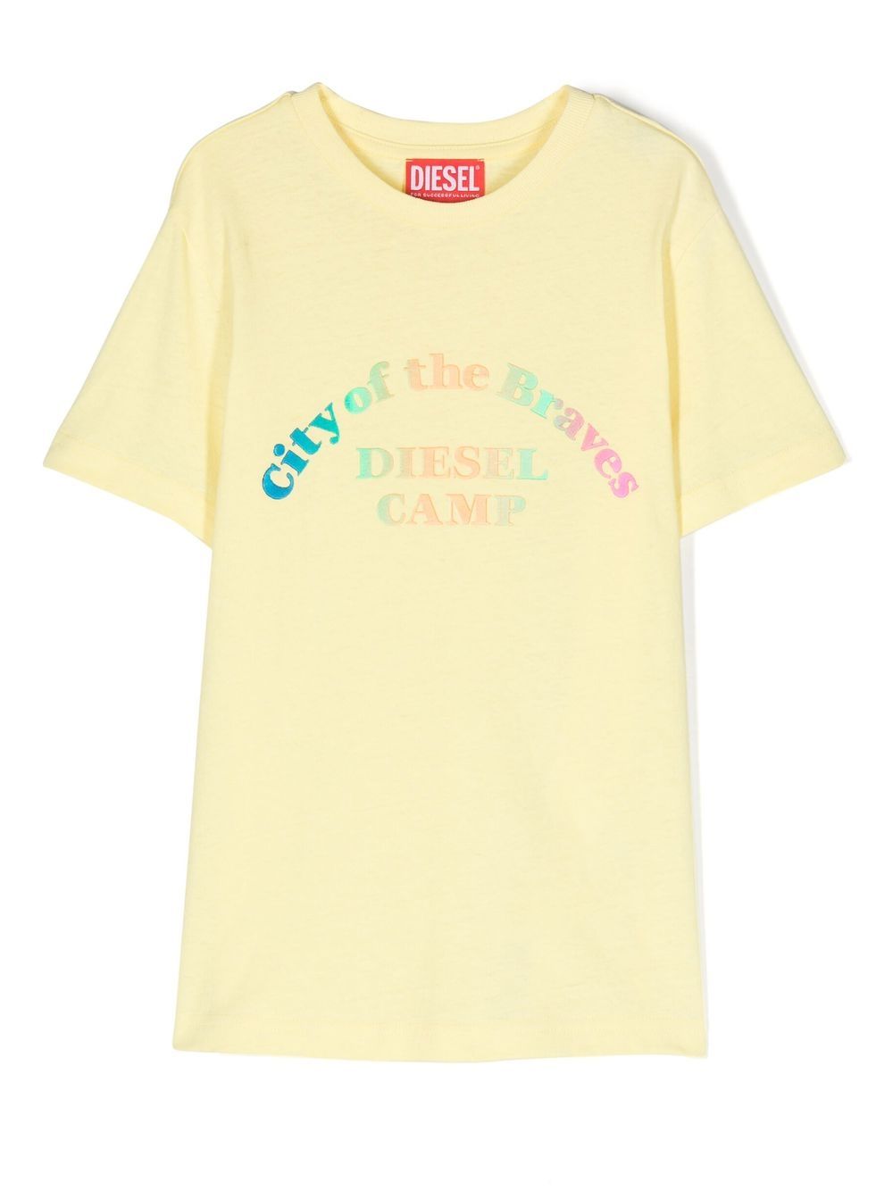 

Diesel Kids slogan-print cotton T-shirt - Yellow