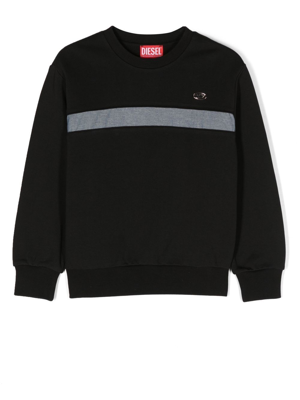 

Diesel Kids panelled crew neck sweatshirt - Black