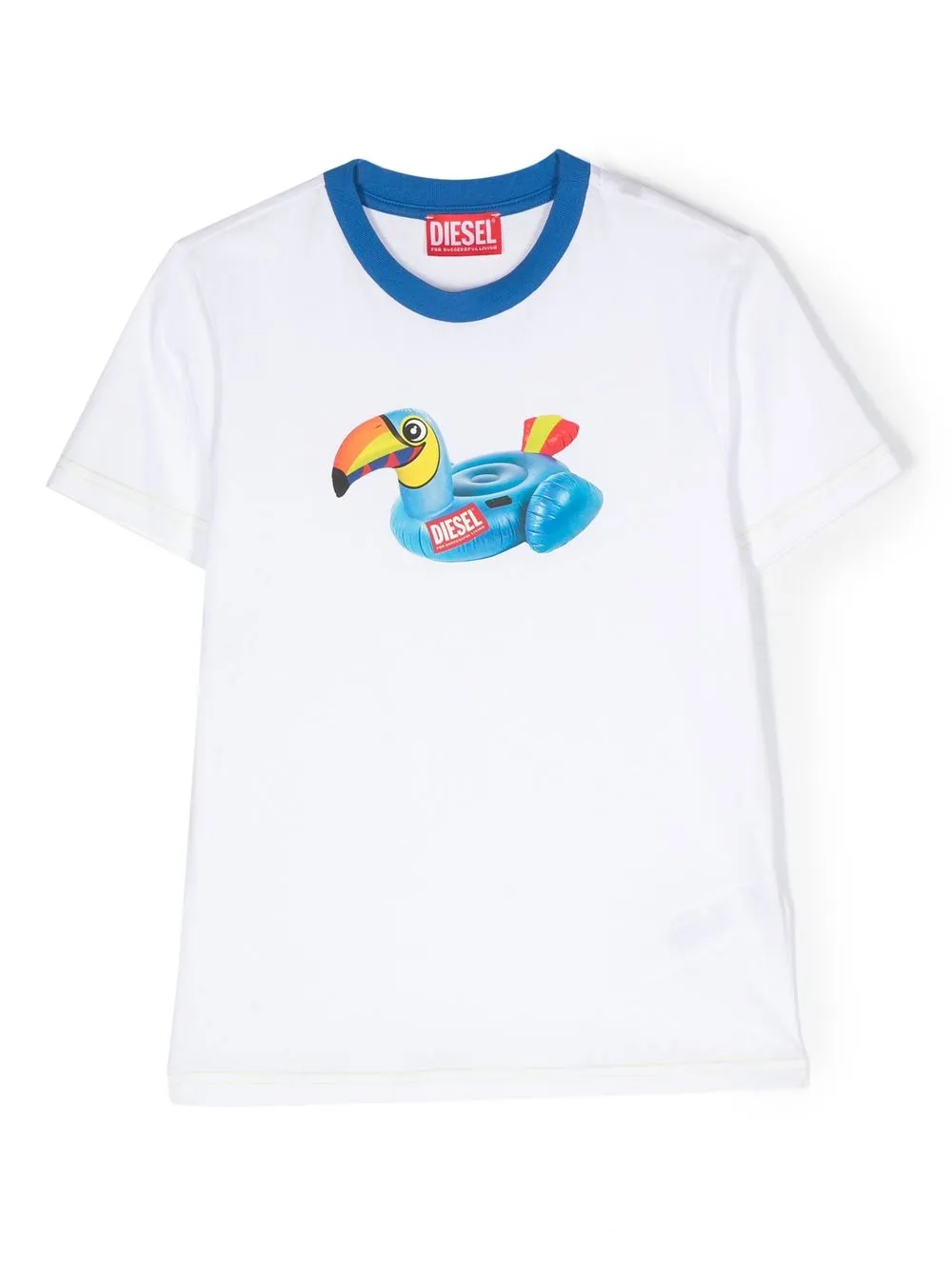 

Diesel Kids floatie-print cotton T-shirt - White