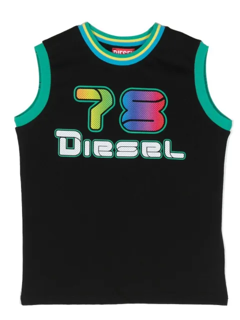 Diesel Kids number-print jersey tank top