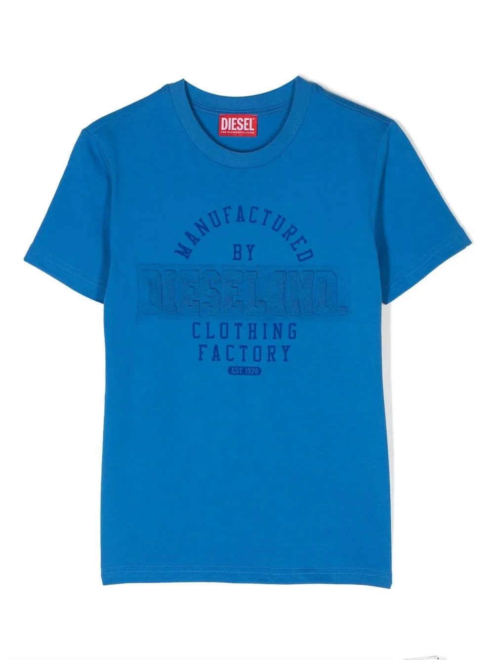 

Diesel Kids logo-print detail T-shirt - Blue