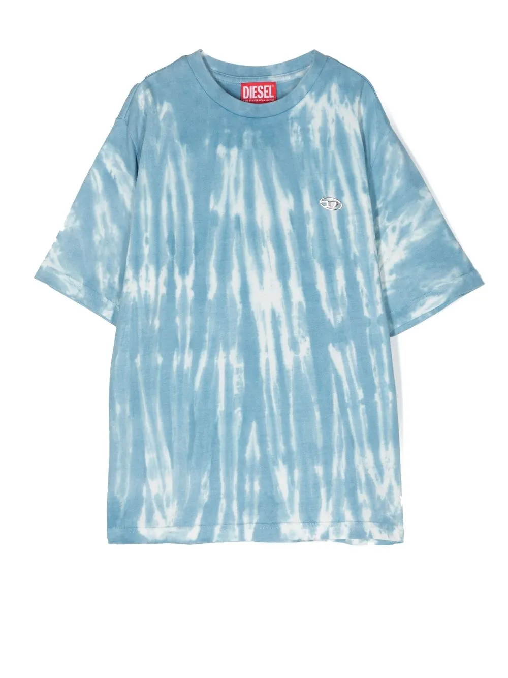 

Diesel Kids playera con estampado tie-dye - Azul