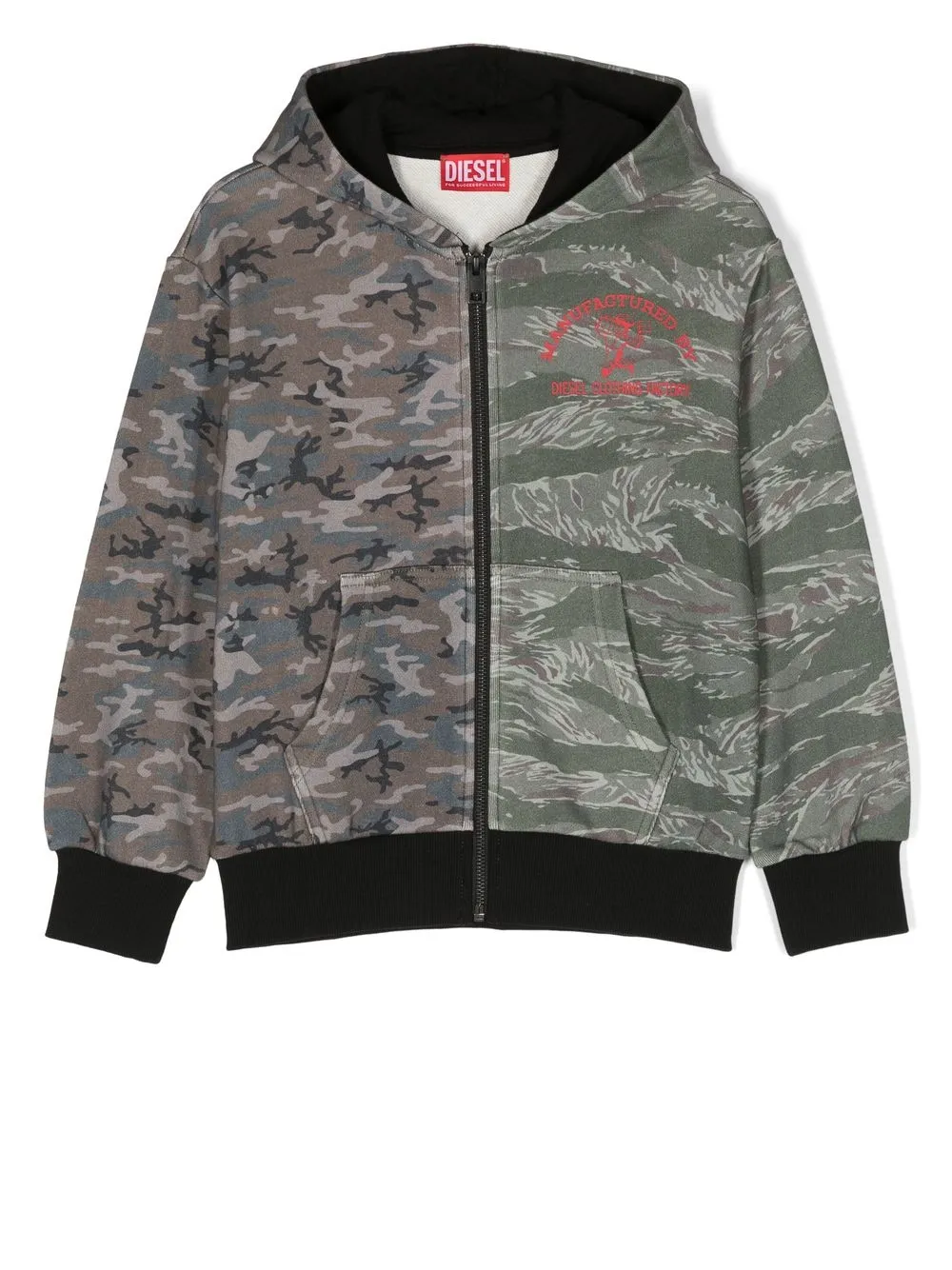 

Diesel Kids camouflage-print zipped hoodie - Green