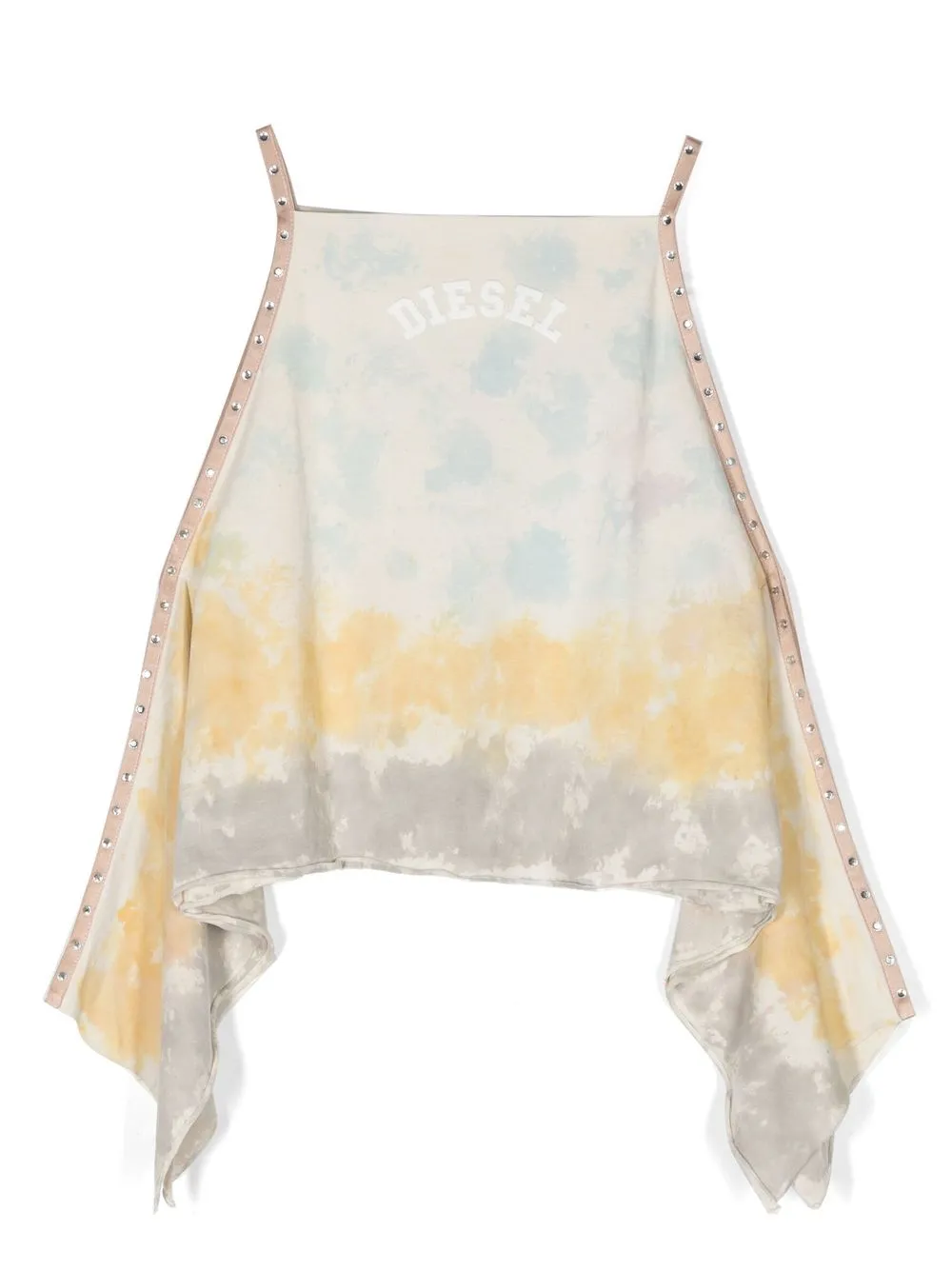 

Diesel Kids asymmetric tie dye print top - Neutrals