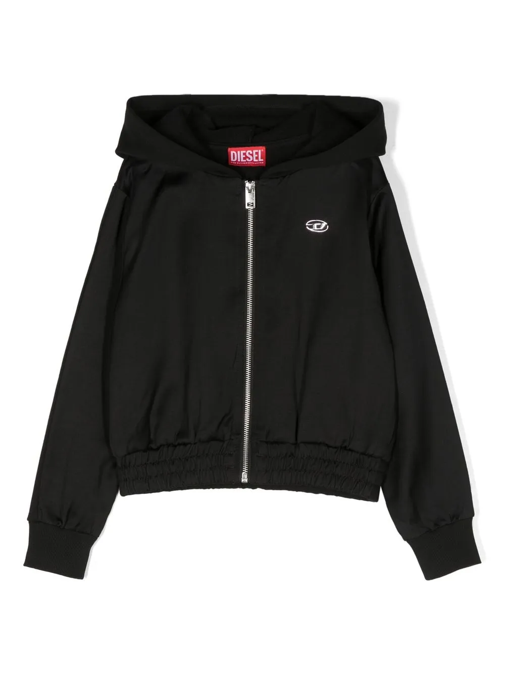 

Diesel Kids logo-patch bomber - Black