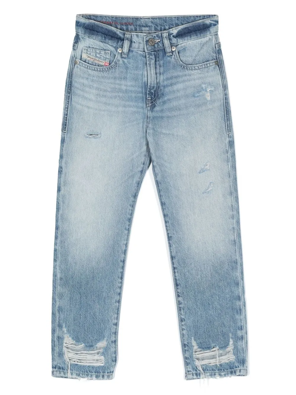 Diesel Kids' Distressed Slim Fit Jeans In Blue