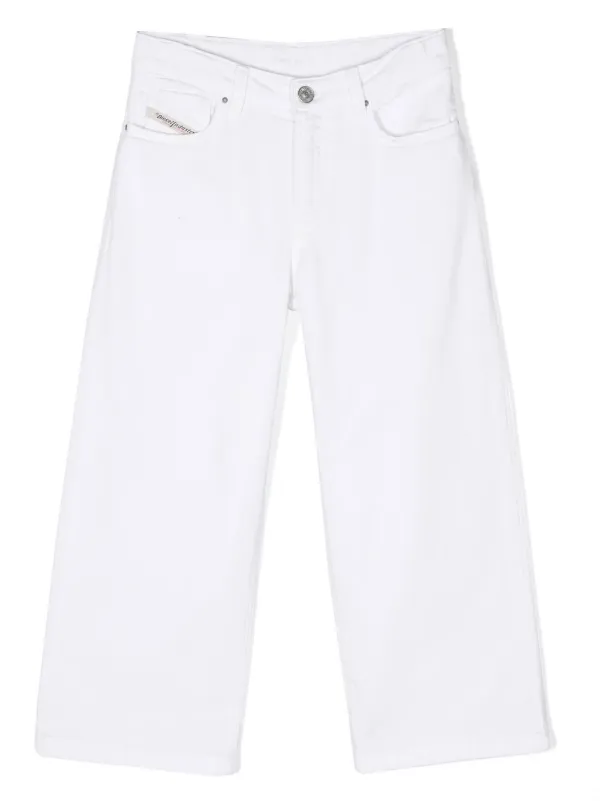 Diesel Kids wide-leg Straight Jeans White FARFETCH IN