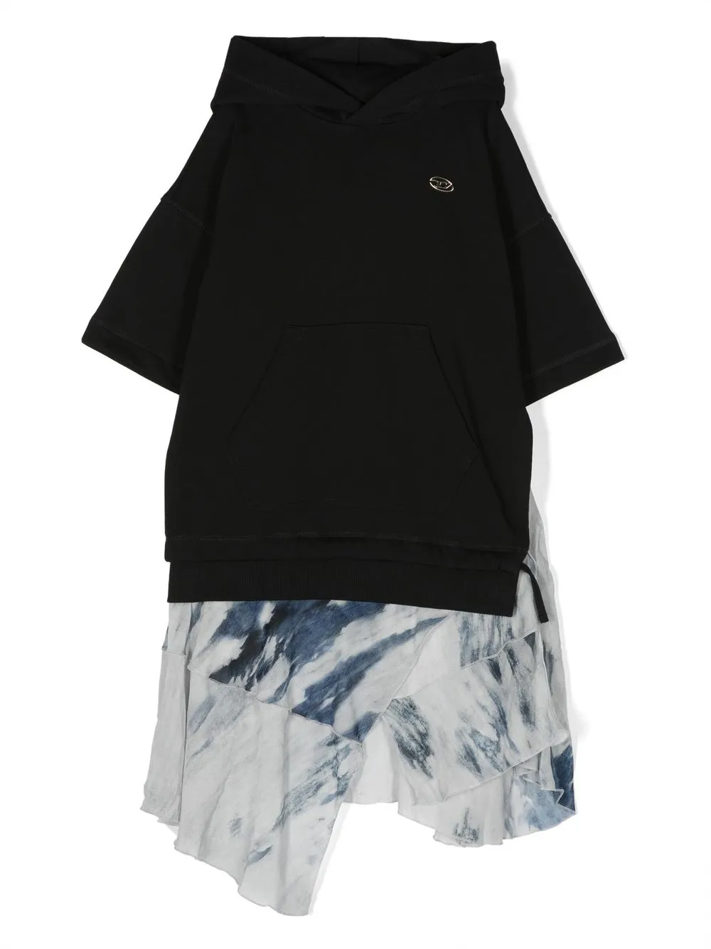 

Diesel Kids vestido con estampado gráfico - Negro