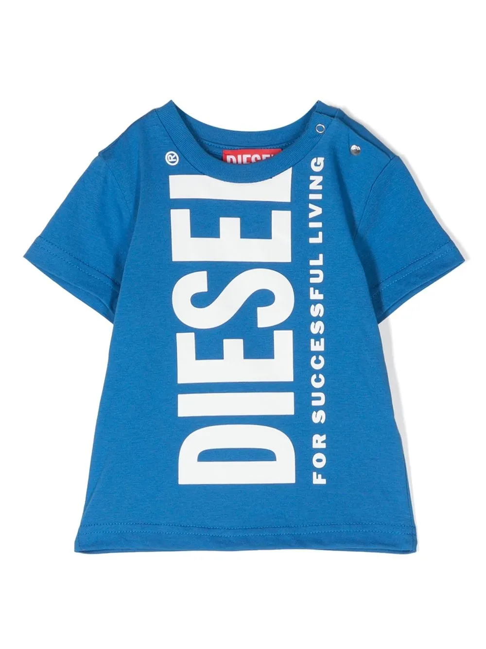 Diesel Babies' Logo-print Detail T-shirt In Royal Blue