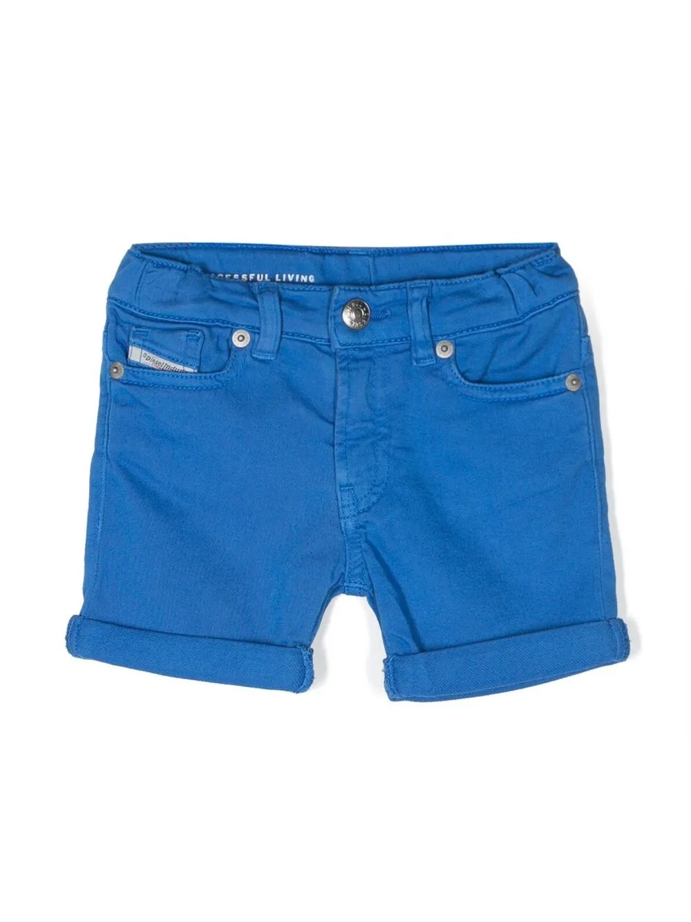

Diesel Kids logo-patch jersey shorts - Blue