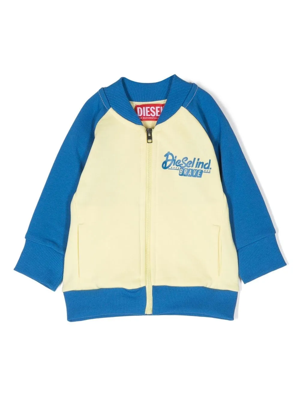 

Diesel Kids bomber-inspired zipped sweatshirt - Yellow